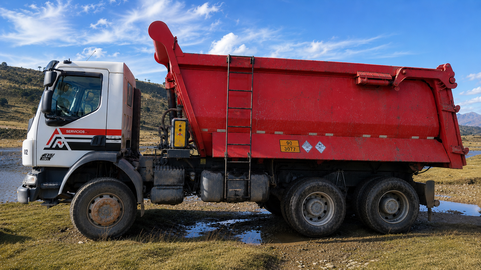 Camiones tipo tatu 6x4 con volcadoras de 18m³